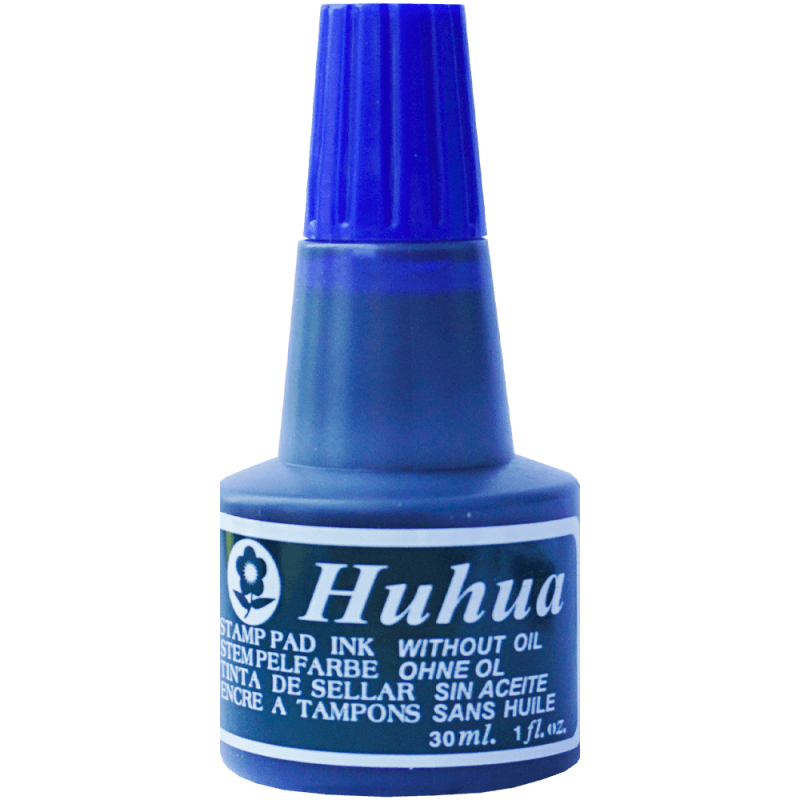 Tus fara ulei pentru stampila, Huhua, cerneala albastra, 30 ML
